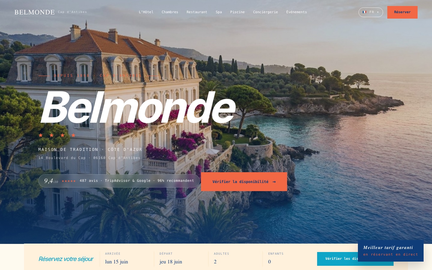 Belmonde · Hôtel 4★ Cap d'Antibes