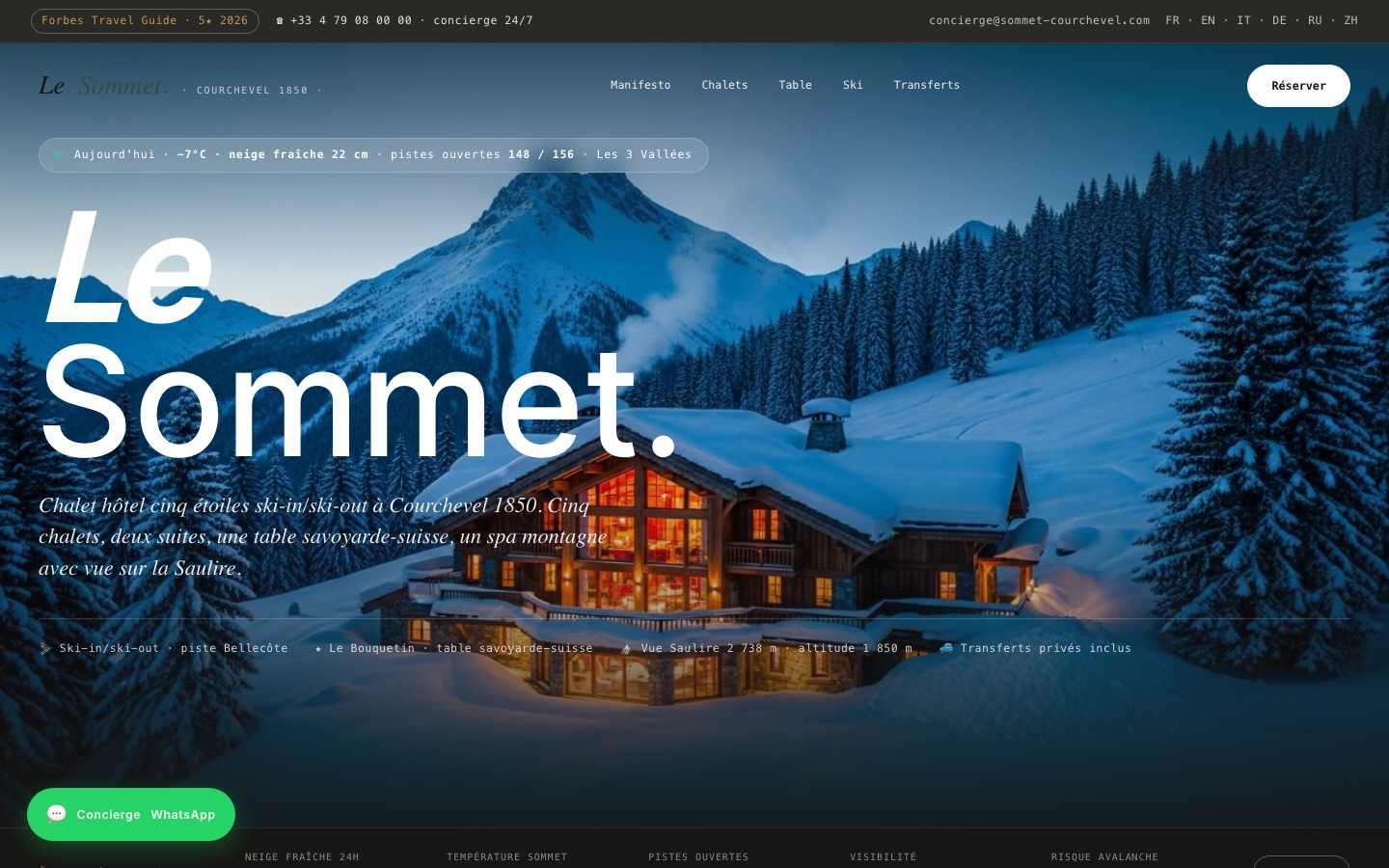 Sommet · démo Chalet 5★ Courchevel