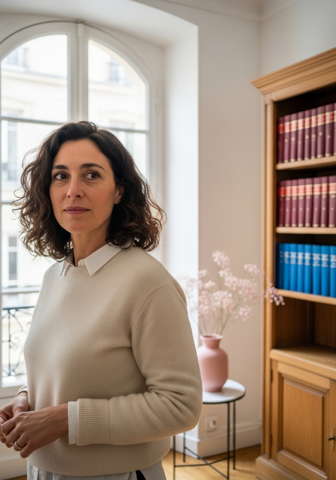 Sarah Aboukir, fondatrice du cabinet Aboukir, dans son bureau à Paris 2ème.