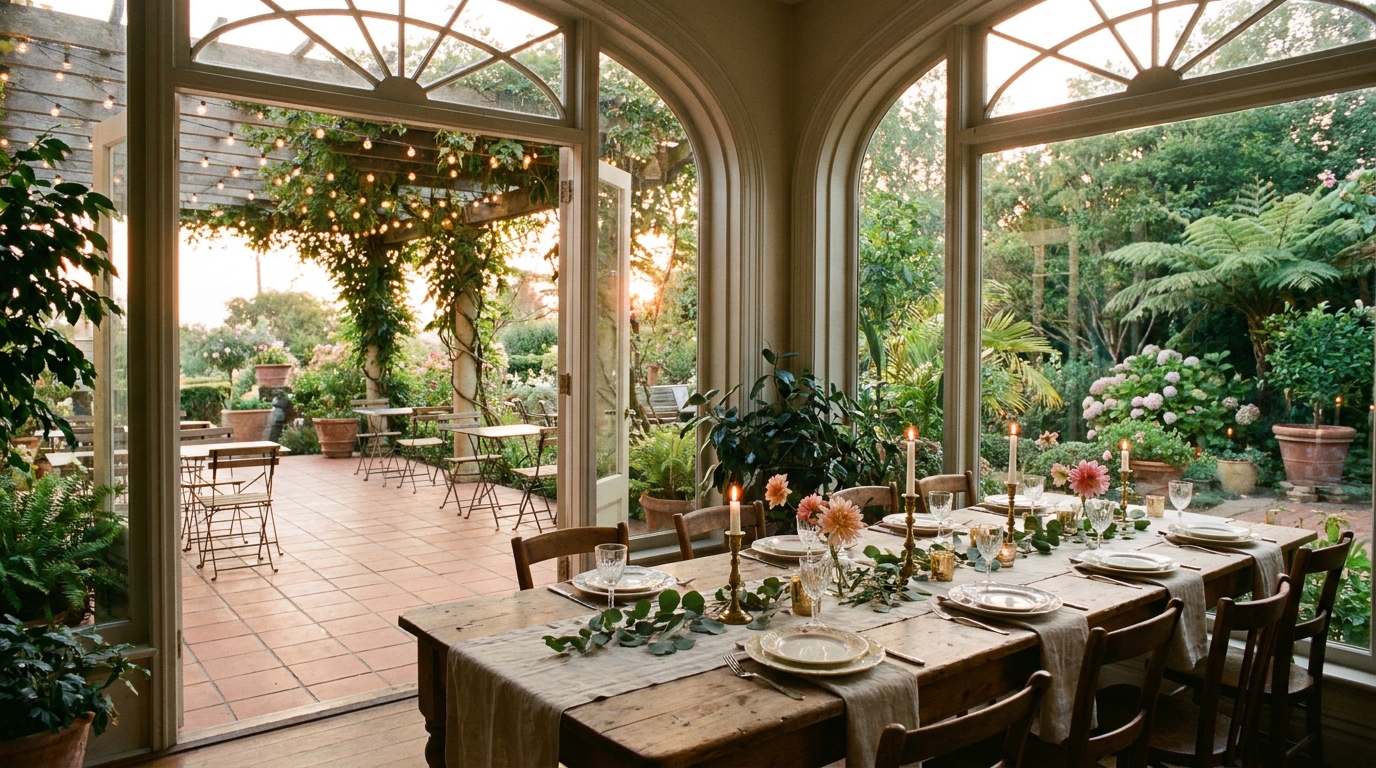 Terrasse jardin du Jardin de Marthe