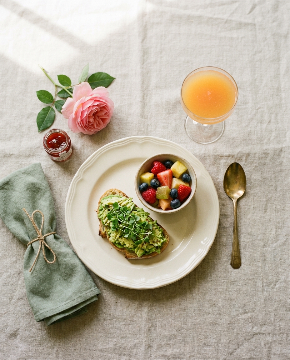 Détail brunch sur table