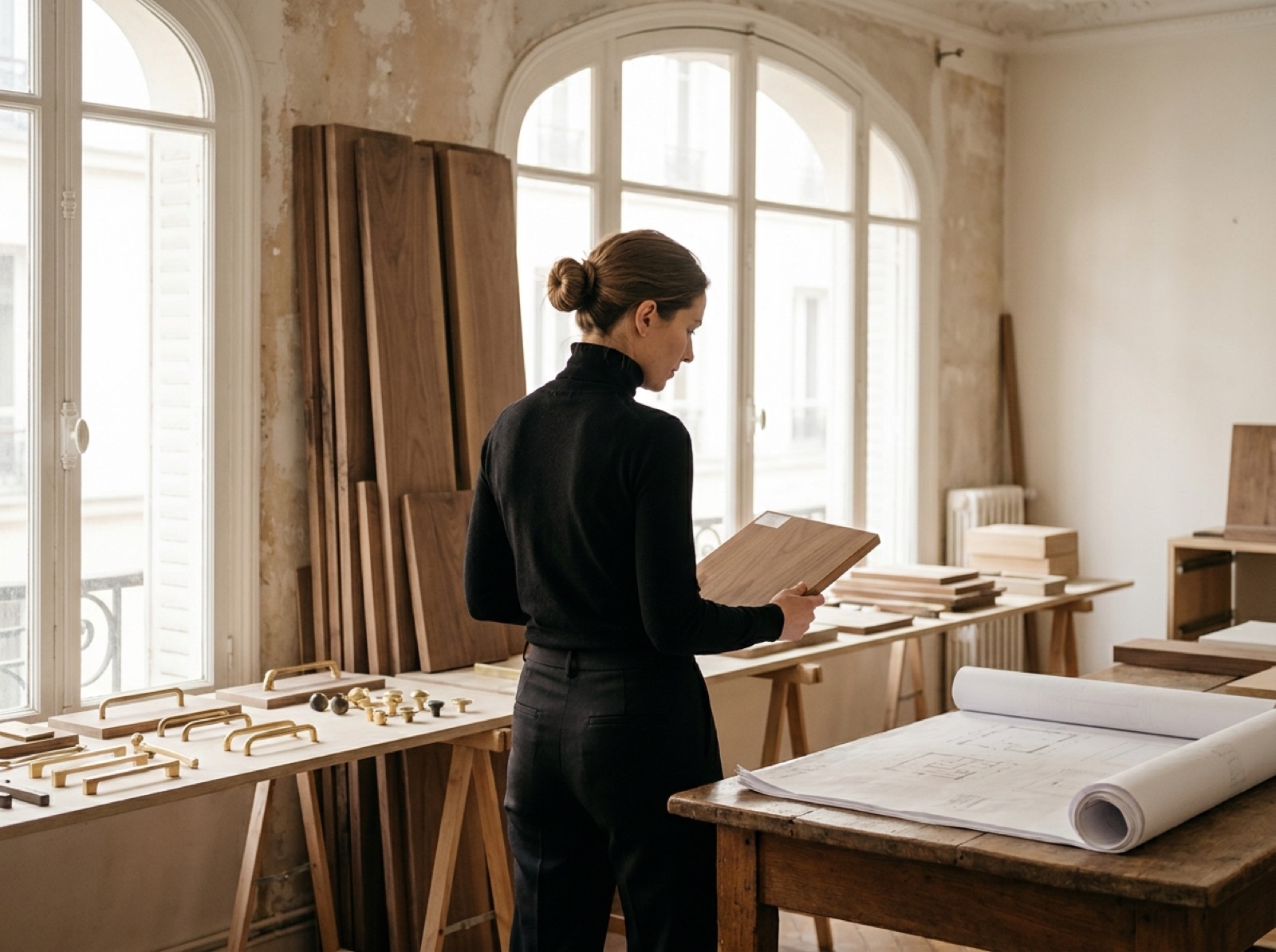 Architecte en visite atelier Îlot