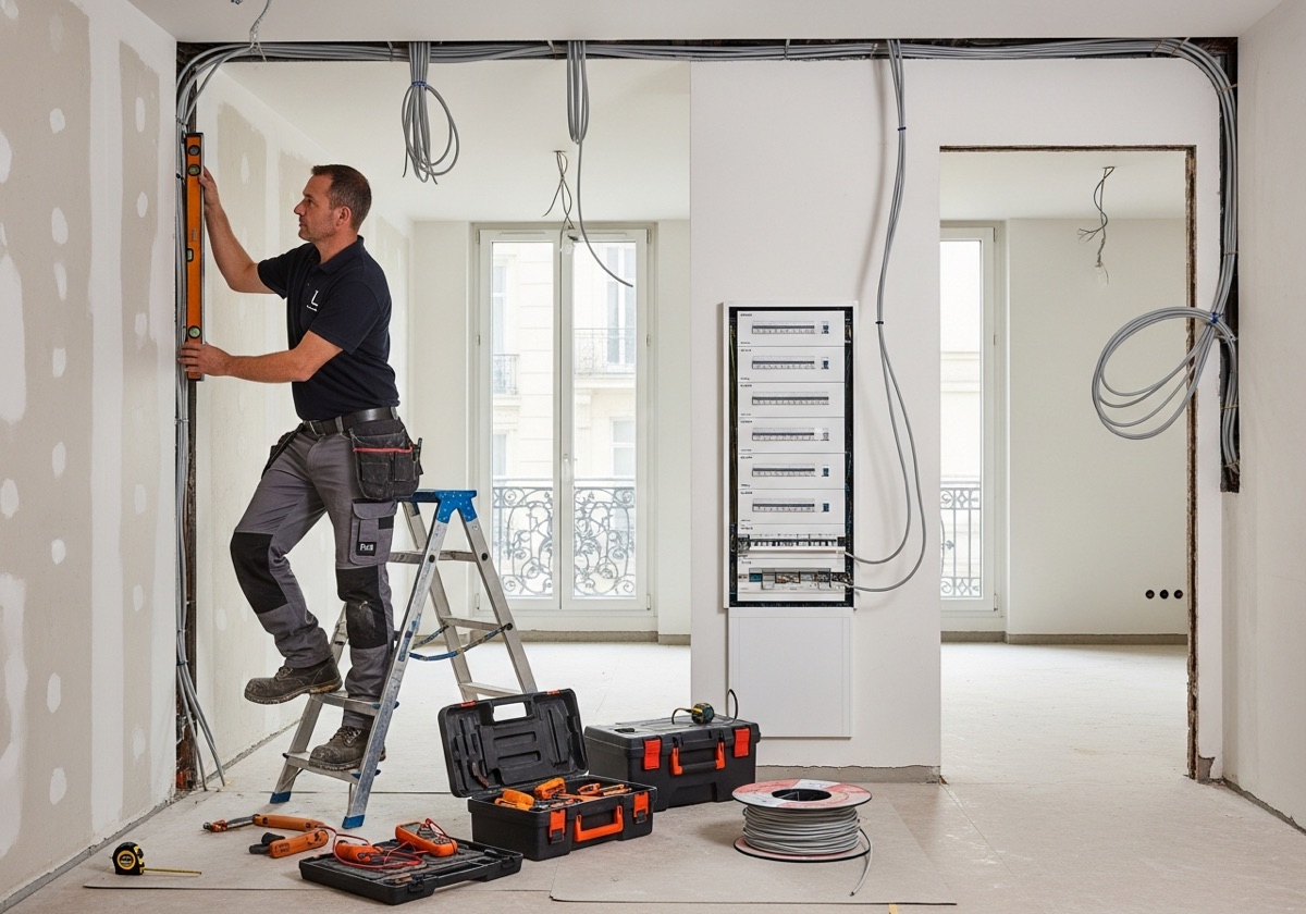 Mise aux normes loft 110 m² — Paris 20ᵉ